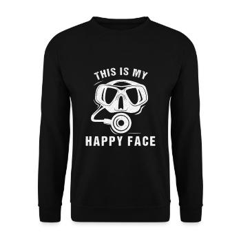 Plongeur en disant - Sweat-shirt Unisexe - noir - Devant - Alina (178cm) & Michal (187cm)