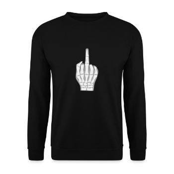 Halloween costume de partie de doigt du milieu humour - Sweat-shirt Unisexe - noir - Devant - Alina (178cm) & Michal (187cm)