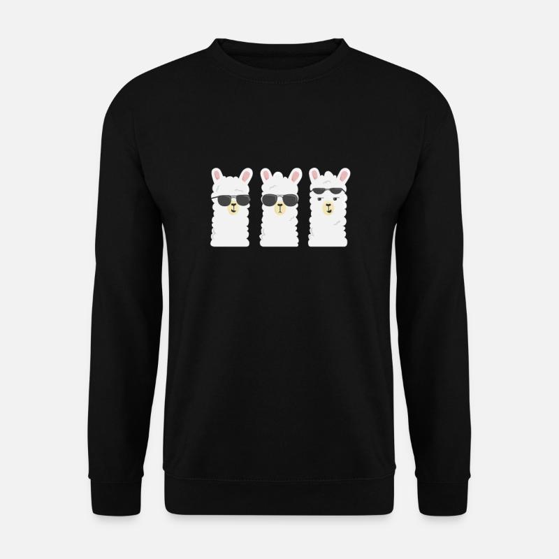 Alpaka Squad Party Team JGA Cool Lama - Unisex Pullover - Schwarz