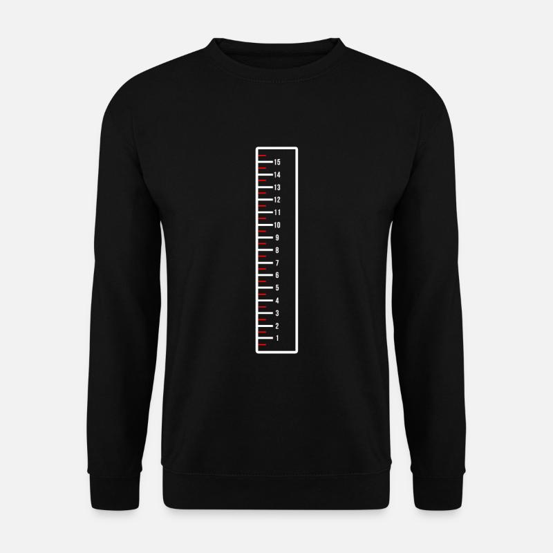 Angler Fisch Maßband Fischgröße Messen Geschenk - Unisex Pullover - Schwarz