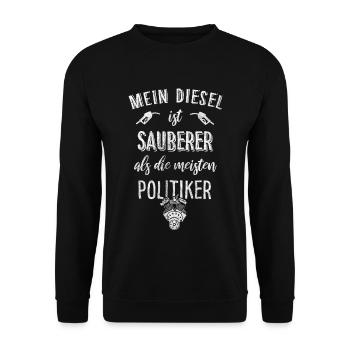 Diesel driving ban saying - Unisex Sweatshirt - black - Front - Alina (178cm) & Michal (187cm)