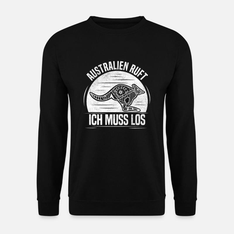 Känguru Australien Work and Travel - Unisex Pullover - Schwarz