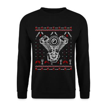 Accorder Noël moche - Sweat-shirt Unisexe - noir - Devant - Alina (178cm) & Michal (187cm)