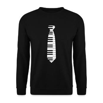 Piano Piano Keyboard Tie Musician Piano - Unisex Sweatshirt - black - Front - Alina (178cm) & Michal (187cm)