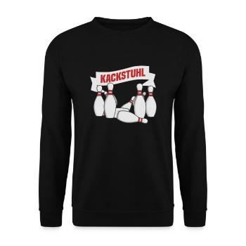 Sportkegler Kegeln Kackstuhl Kegelclub Kegel - Unisex Pullover - Schwarz - Vorne - Alina (178cm) & Michal (187cm)