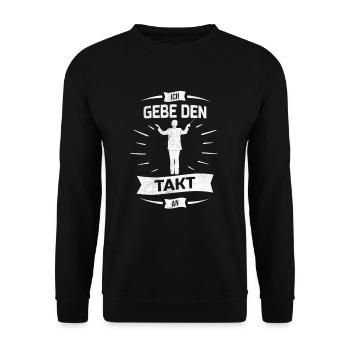 Chorleiter Kapellmeister Takt Dirigent dirigeren - Unisex Pullover - Schwarz - Vorne - Alina (178cm) & Michal (187cm)