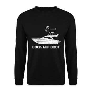 Sailor captain ship boat sailing sailing ship - Unisex Sweatshirt - black - Front - Alina (178cm) & Michal (187cm)