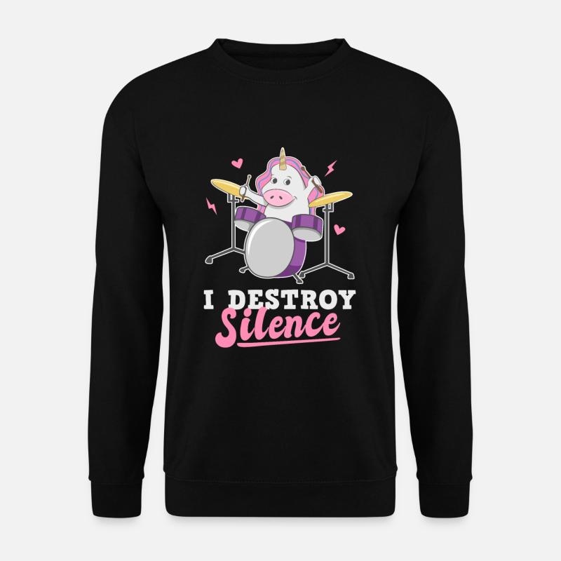 Batteur licorne batteur batteur - Sweat-shirt Unisexe - noir