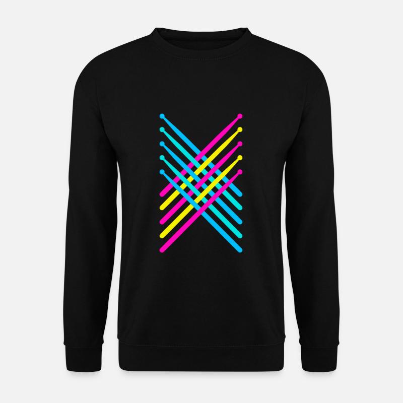 Drum sticks drums drums 80s - Unisex Sweatshirt - black