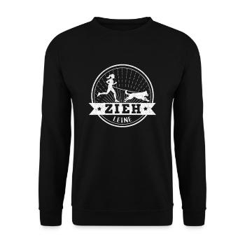 Canicross pull leash canicross dog sport - Unisex Sweatshirt - black - Front - Alina (178cm) & Michal (187cm)