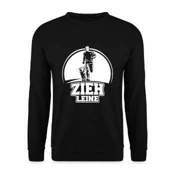 Zieh Leine Canicross Hundesport Zughundesport - Unisex Pullover - Schwarz - Vorne - Alina (178cm) & Michal (187cm)