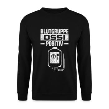 Ossi Humor Ostdeutschland DDR Nicki Ossis - Unisex Pullover - Schwarz - Vorne - Alina (178cm) & Michal (187cm)