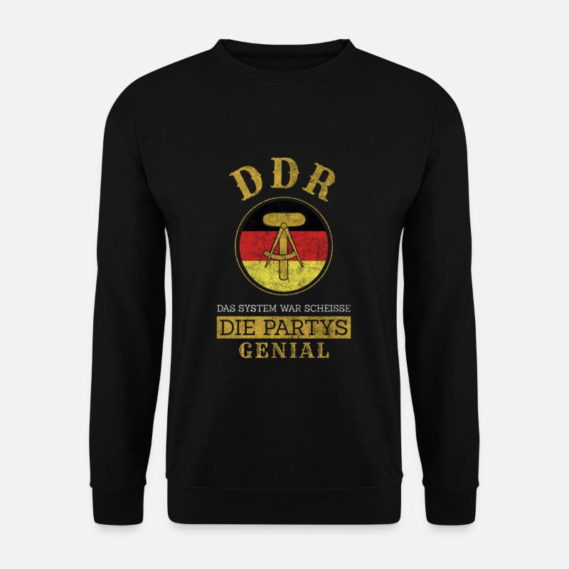 DDR Spruch Ossi Witze Party DDR Kostüm - Unisex Pullover - Schwarz