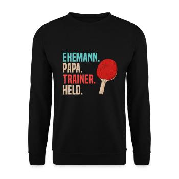 Tischtennis - Unisex Pullover - Schwarz - Vorne - Alina (178cm) & Michal (187cm)