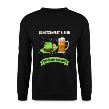 Schützenfest - Unisex Pullover - Schwarz - Vorne - Alina (178cm) & Michal (187cm)