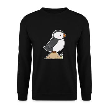 Atlantic puffin - Unisex Sweatshirt - black - Front - Alina (178cm) & Michal (187cm)