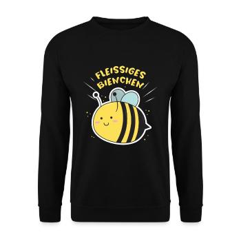 Bee nursery - Unisex Sweatshirt - black - Front - Alina (178cm) & Michal (187cm)