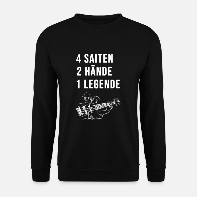 Bassgitarre - Unisex Pullover - Schwarz