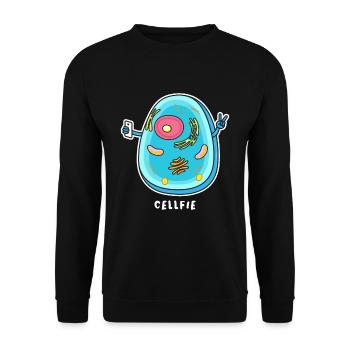 Cellfie - Unisex Sweatshirt - black - Front - Alina (178cm) & Michal (187cm)