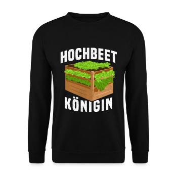 Hochbeet Garten - Unisex Pullover - Schwarz - Vorne - Alina (178cm) & Michal (187cm)