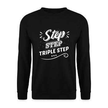 Lindy Hop Design für einen Tanzlehrer - Unisex Pullover - Schwarz - Vorne - Alina (178cm) & Michal (187cm)