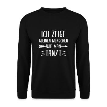 Tanzlehrerin Design für deinen Tanz-Trainer - Unisex Pullover - Schwarz - Vorne - Alina (178cm) & Michal (187cm)