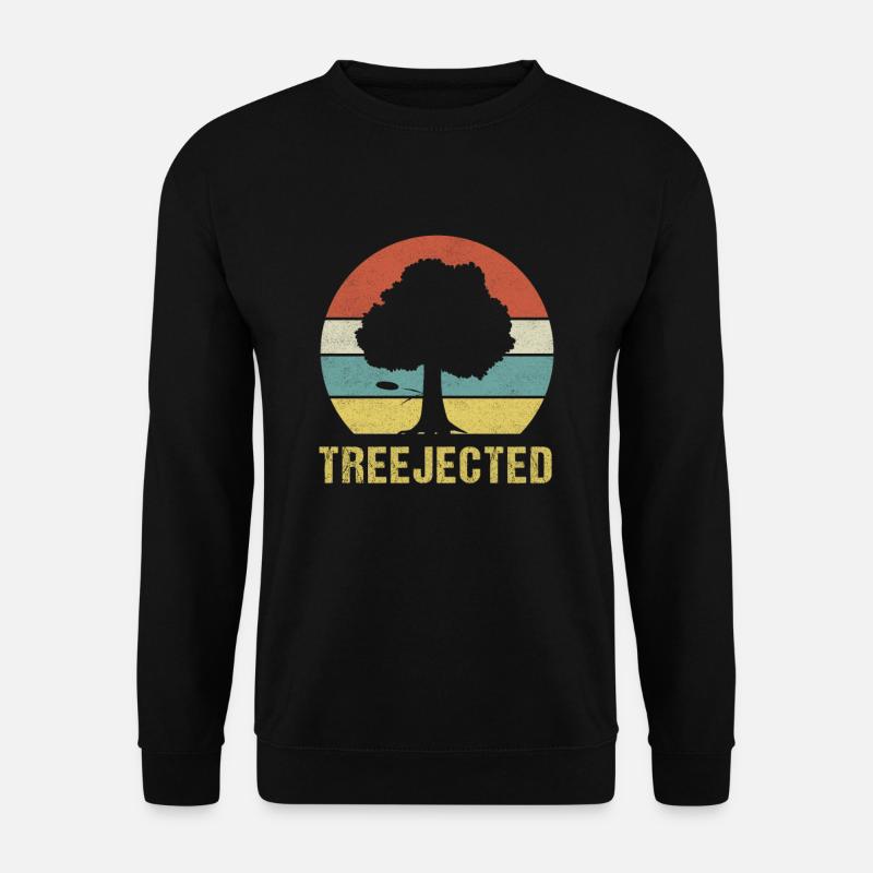 Disc Golf Treejected Design für einen Disc-Golf - Unisex Pullover - Schwarz