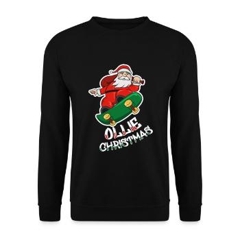 Christmas skateboard design for a skater - Unisex Sweatshirt - black - Front - Alina (178cm) & Michal (187cm)