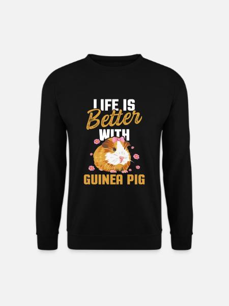 Meerschwein Spruch für einen Meerschweinchen - Unisex Pullover - Schwarz