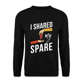 Kidney transplantation saying for a - Unisex Sweatshirt - black - Front - Alina (178cm) & Michal (187cm)