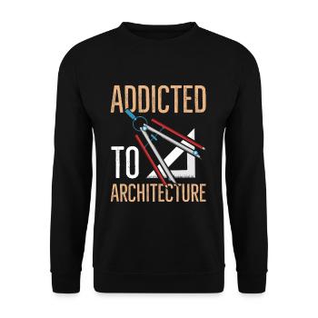 Architecture Design for an Architecture Nerd - Unisex Sweatshirt - black - Front - Alina (178cm) & Michal (187cm)