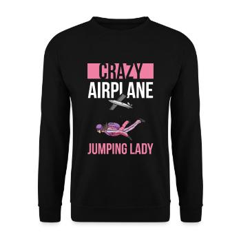 Skydiving Design for a Skydiving Woman - Unisex Sweatshirt - black - Front - Alina (178cm) & Michal (187cm)