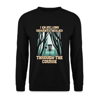 Disc Golf Design für einen Discgolf Profi - Unisex Pullover - Schwarz - Vorne - Alina (178cm) & Michal (187cm)