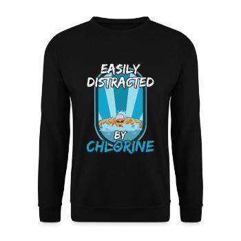 Compétitions natation design pour un nageur - Sweat-shirt Unisexe - noir - Devant - Alina (178cm) & Michal (187cm)