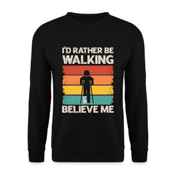 Knochenbruch Spruch für einen Freund mit einem - Unisex Pullover - Schwarz - Vorne - Alina (178cm) & Michal (187cm)