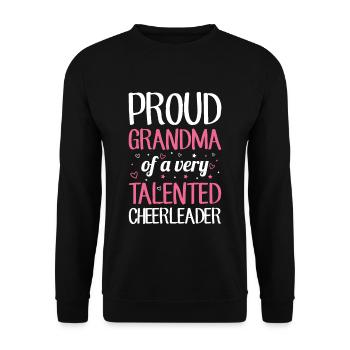 Cheerleading saying for your cheerleading grandma - Unisex Sweatshirt - black - Front - Alina (178cm) & Michal (187cm)