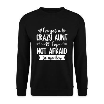 First time aunt design for your nephew - Unisex Sweatshirt - black - Front - Alina (178cm) & Michal (187cm)