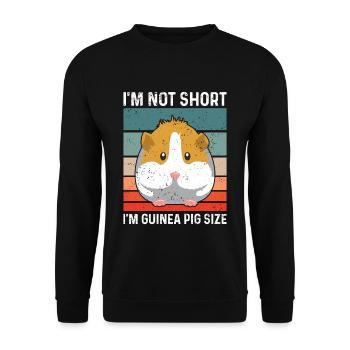 Meerschwein Spruch für einen Meerschwein Fan - Unisex Pullover - Schwarz - Vorne - Alina (178cm) & Michal (187cm)