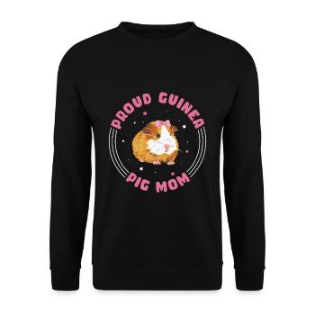 Proud Guinée Pig Mom Design pour votre - Sweat-shirt Unisexe - noir - Devant - Alina (178cm) & Michal (187cm)