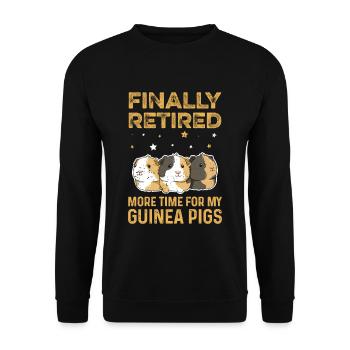 Guinea pig design for a guinea pig - Unisex Sweatshirt - black - Front - Alina (178cm) & Michal (187cm)