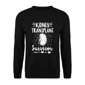 Kidney Transplant Survivor Design for a Kidney - Unisex Sweatshirt - black - Front - Alina (178cm) & Michal (187cm)