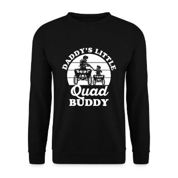 Daddy's little Quad Buddy Design für deinen Quad - Unisex Pullover - Schwarz - Vorne - Alina (178cm) & Michal (187cm)