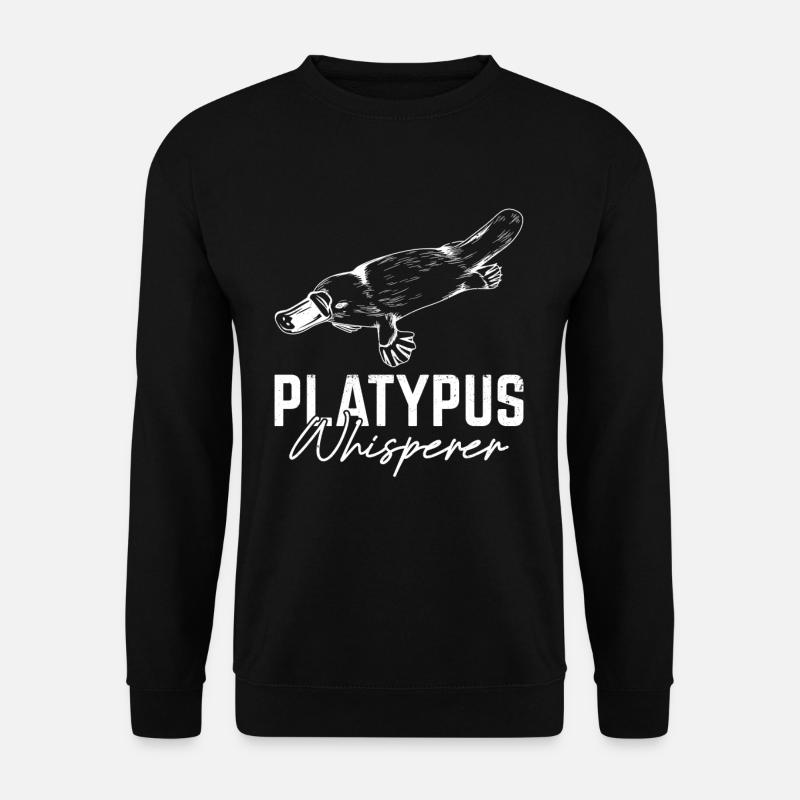 Platypus Whisperer Quote for a Monotreme Platypus - Unisex Pullover - Schwarz