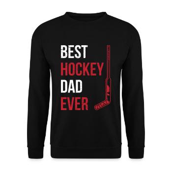 Best Hockey Dad ever Quote for your Hockey Dad - Unisex Pullover - Schwarz - Vorne - Alina (178cm) & Michal (187cm)