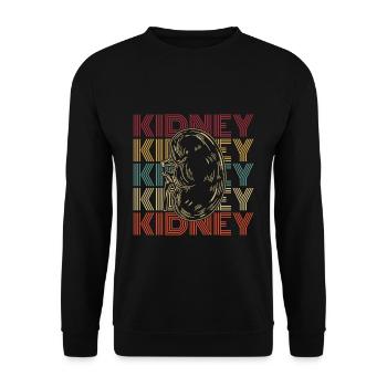KIDNEY Quote für einen Organspender - Unisex Pullover - Schwarz - Vorne - Alina (178cm) & Michal (187cm)