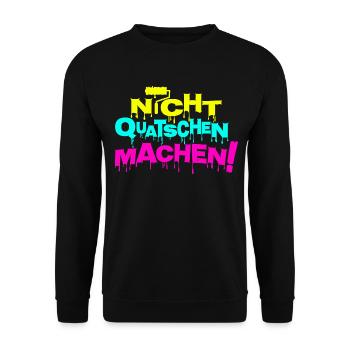 Maler, Lackierer, Spruch, Baustelle, Motivation - Unisex Pullover - Schwarz - Vorne - Alina (178cm) & Michal (187cm)