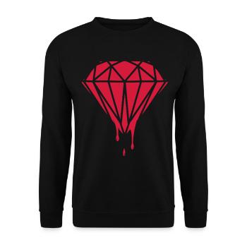 Dripping Diamond - Unisex Sweatshirt - black - Front - Alina (178cm) & Michal (187cm)