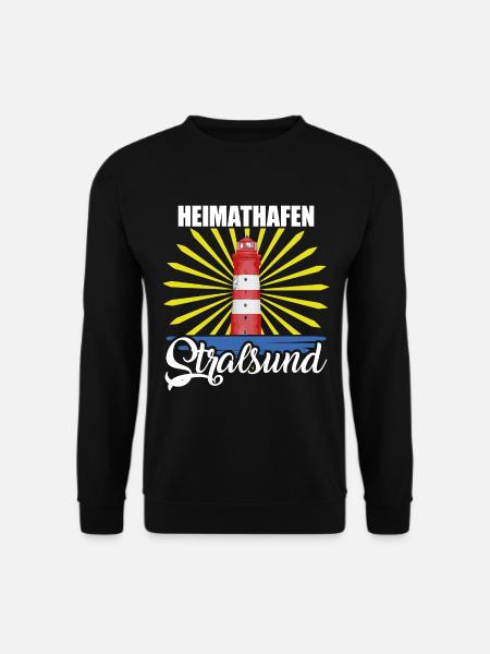 Heimathafen Stralsund Ostsee Leuchtturm Hafenstadt - Unisex Pullover - Schwarz
