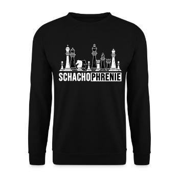 schach schachbrett schachfigur schachmatt - Unisex Pullover - Schwarz - Vorne - Alina (178cm) & Michal (187cm)