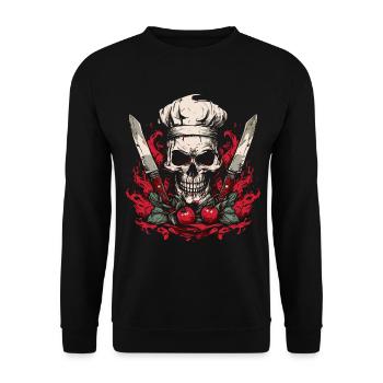 Skull Koch - Unisex Sweatshirt - black - Front - Alina (178cm) & Michal (187cm)